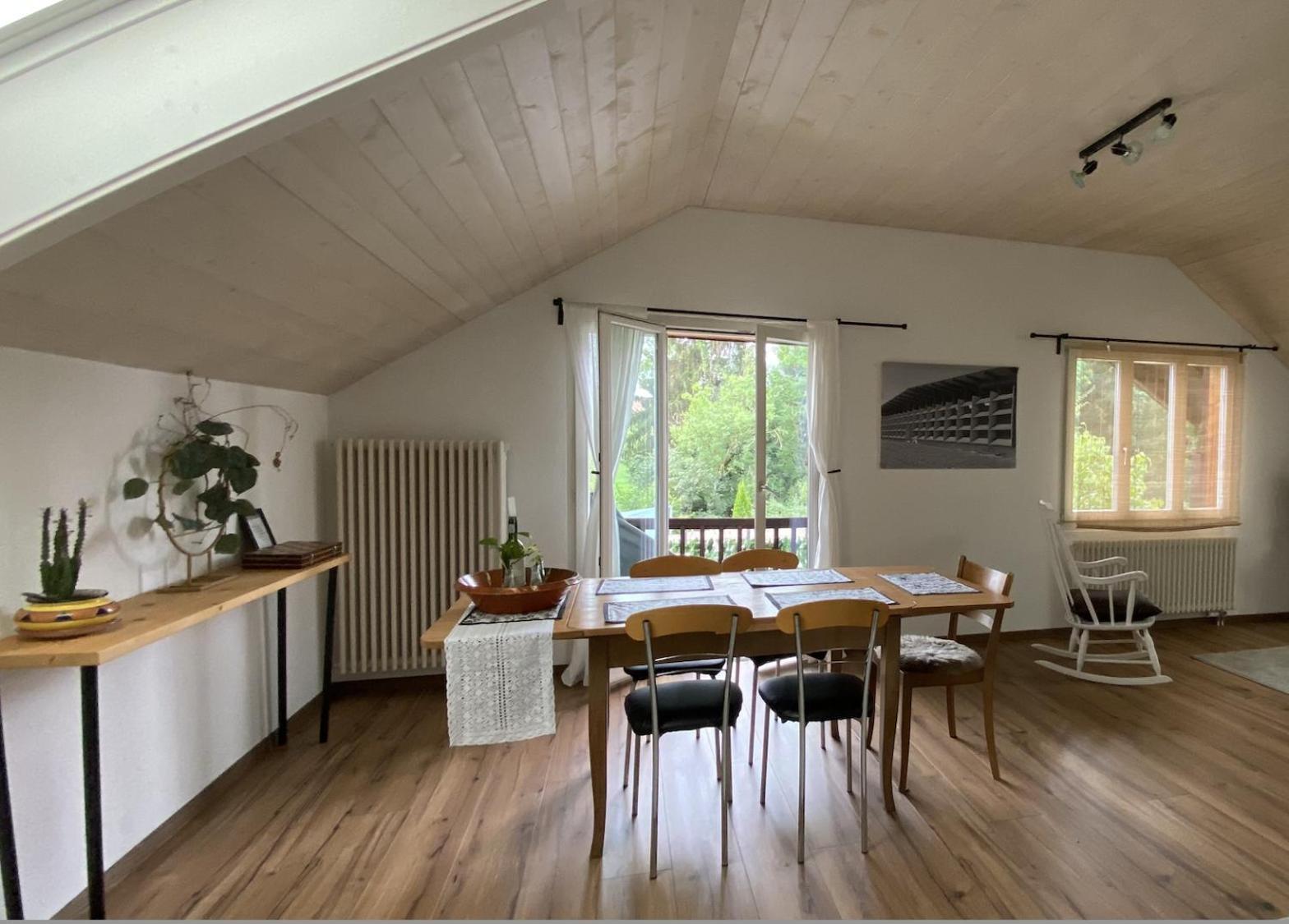 Naturnahe Familienwohnung Ruschegg Eksteriør bilde