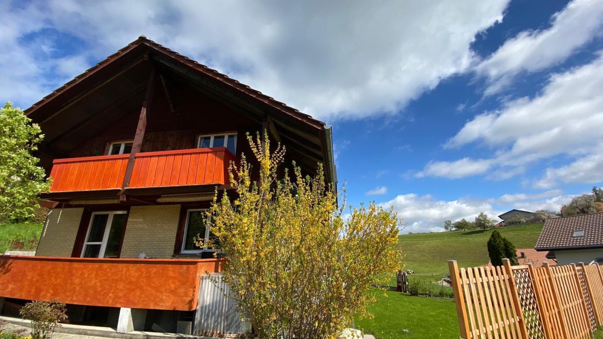 Naturnahe Familienwohnung Ruschegg Eksteriør bilde